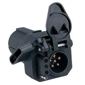 Husky Towing 7-Way Rv Blade To 6- And 4-Pin Adapter With Center Pin, Dust Cap, And Universal Mounting 1