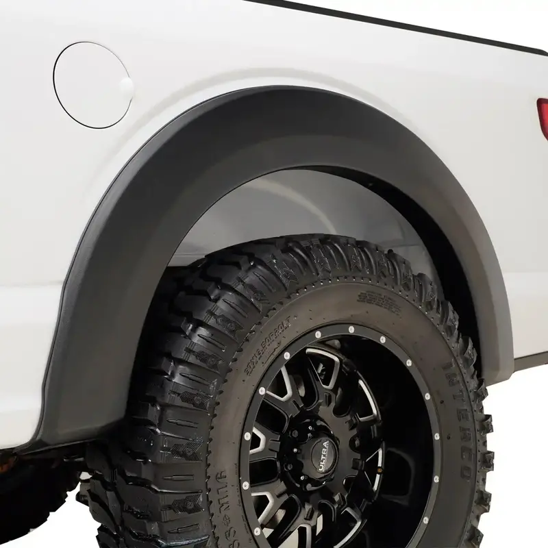 Trailfx Pfff3010S Raptor-Style Tire Flares – 2" Coverage, Smooth Black Abs W/ Integrated Led Lights (Set Of 4) 1