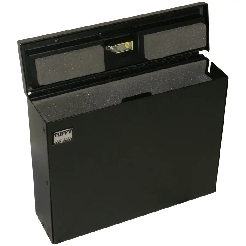 Tuffy 182-01 Universal Laptop Security Lock Box – Heavy-Duty Steel, Black Powder-Coated 1
