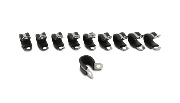 Vibrant Performance 17194 Stainless Steel P-Clamp – 10-Pack For 0.75" Od Hose 1